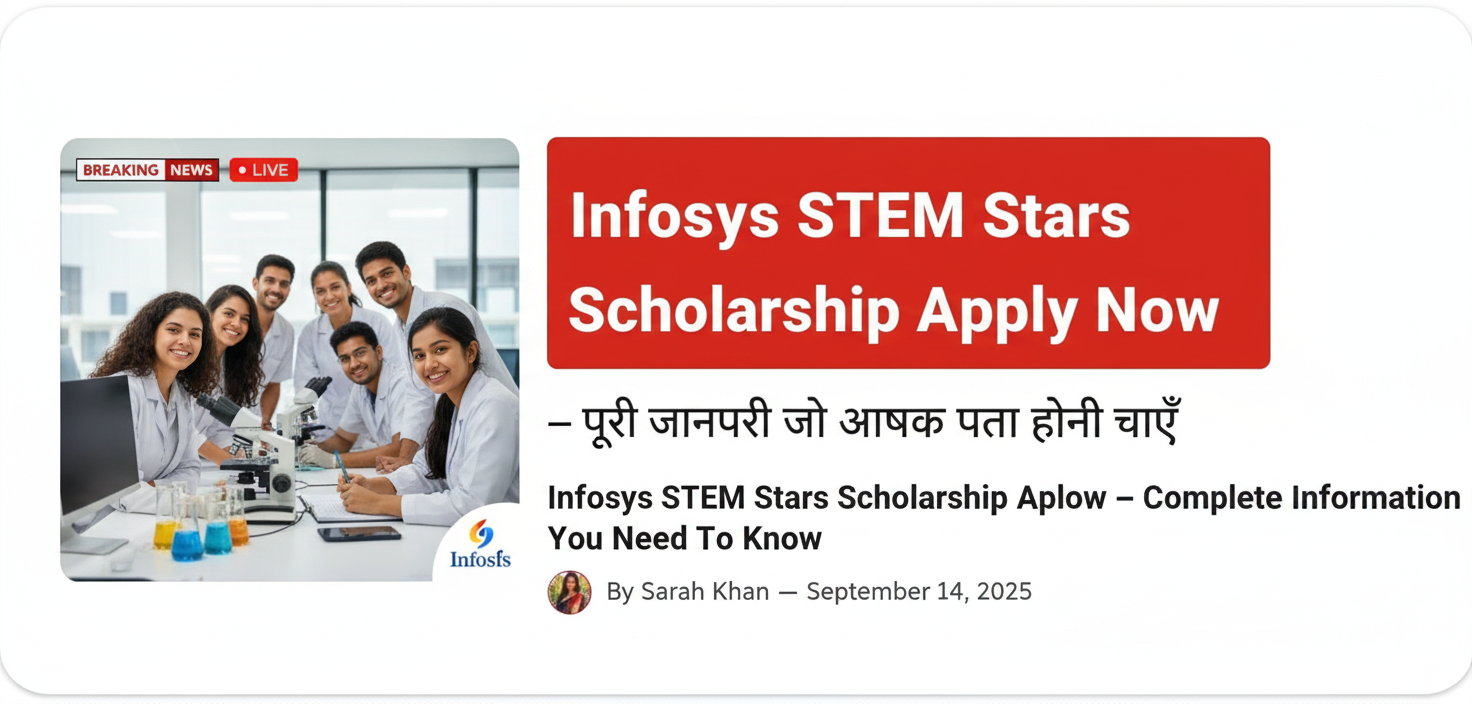 Infosys STEM Stars Scholarship